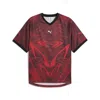 Puma Tech All-over Print Relaxed Soccer Jersey Unisex In Red