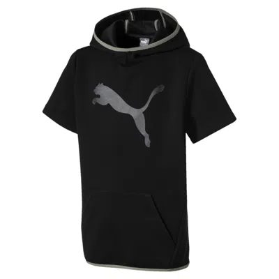 Puma Tech Big Kids' Sleeveless Hoodie In Black