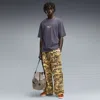 Puma Tech Camo Oversized Pants In Brown