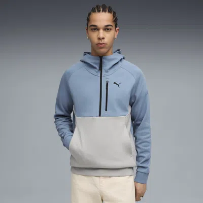 Puma Tech Half Zip Hoodie Men In Blue