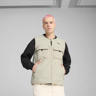 Puma Tech Men's Cargo Vest In Beige