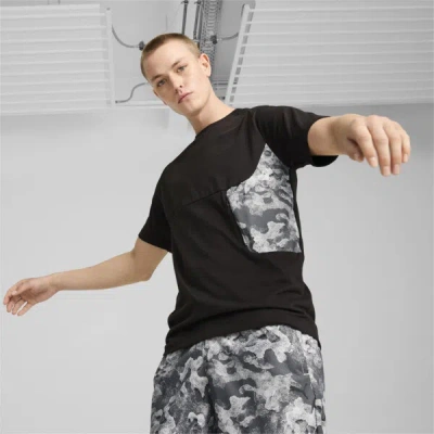 Puma Tech Pocket T-shirt Men In Black