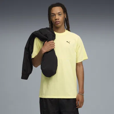 Puma Tech Relaxed Graphic T-shirt Men In Yellow