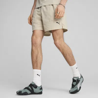 Puma Tech Relaxed Shorts 6" Men In Beige