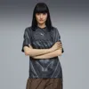 Puma Tech-x All-over Print Relaxed Soccer Jersey Unisex In Black