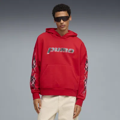 Puma Tech-x Boxy Hoodie Fl Men In Red