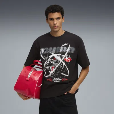 Puma Tech-x Washed Boxy T-shirt Men In Black