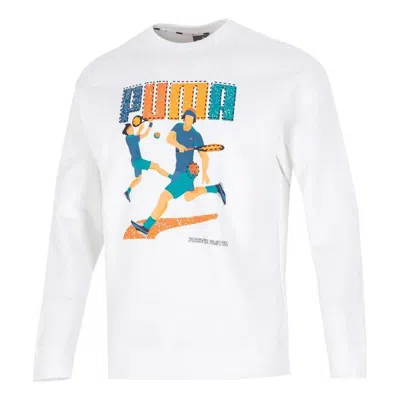 Puma Tennis Club Graphic Long Sleeve Tee 'white'