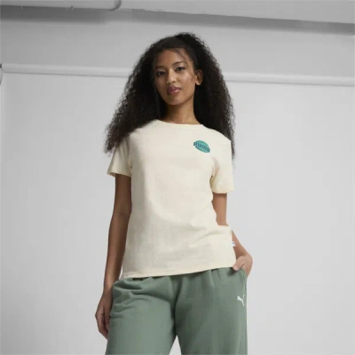 Puma Tennis Court Women's T-shirt In Alpine Snow