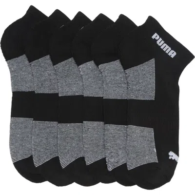 Puma Terry Quarter Crew Socks In Black