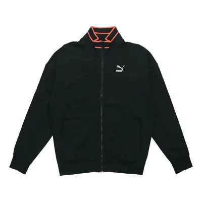 Puma Tfs Stand Collar Zipper Casual Sports Black