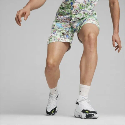 Puma The Fairgrounds Resort Men's Basketball Shorts In Frosted Ivory-aop