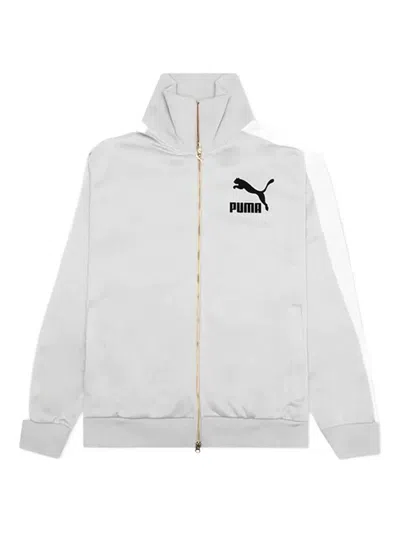 Puma The Neverworn T7 Zip-up Sweatshirt In White