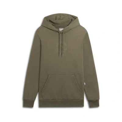 Puma Tonal Logo Men's Hoodie In Dark Olive
