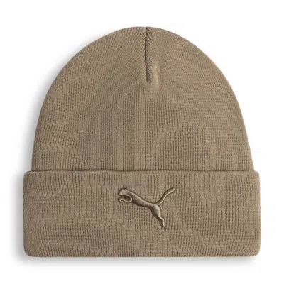 Puma Tonal Rib Cuff Beanie Hat Unisex In Brown