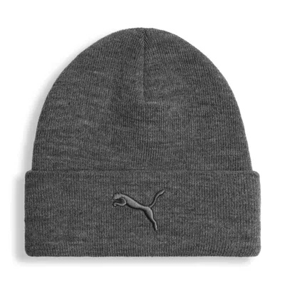 Puma Tonal Rib Cuff Beanie Hat Unisex In Gray