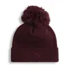 Puma Tonal Ribbed Lurex Knit Bean Women In Burgundy