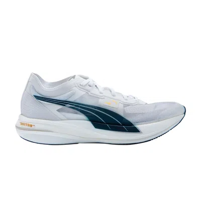 Pre-owned Puma Tracksmith X Wmns Deviate Nitro Elite Racer 'white Peacoat' | Women's Size 8