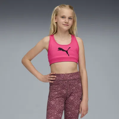 Puma Train All Day Essentials Big Kids' Low Support Bra In Pink