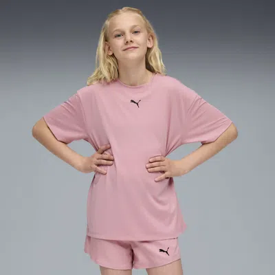 Puma Train All Day Essentials Big Kids' T-shirt In Pink