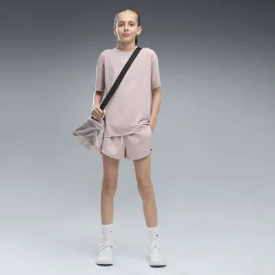 Puma Train All Day Essentials Big Kids' Woven Shorts In Pink