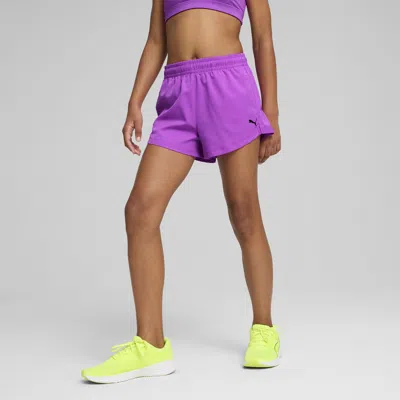Puma Train All Day Essentials Big Kids' Woven Shorts In Purple