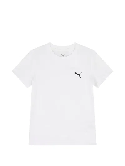 Puma Kids' Train All Day Essentials Logo-print T-shirt In White