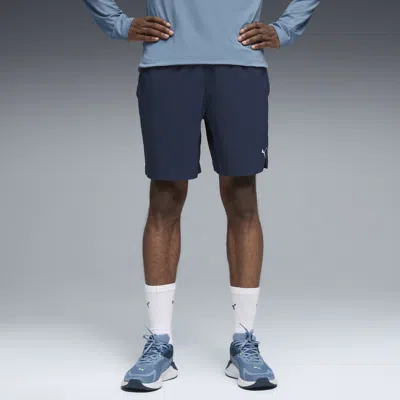Puma Train All Day Essentials Men's 7" Woven Shorts In Blue