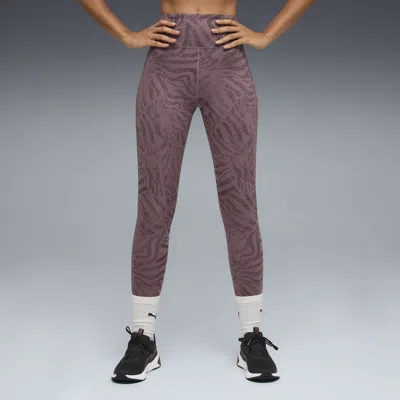 Puma Train All Day Essentials Women's 7/8 Training Leggings In Purple