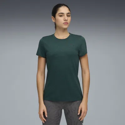Puma Train All Day Essentials Women's Heather Training T-shirt In Green