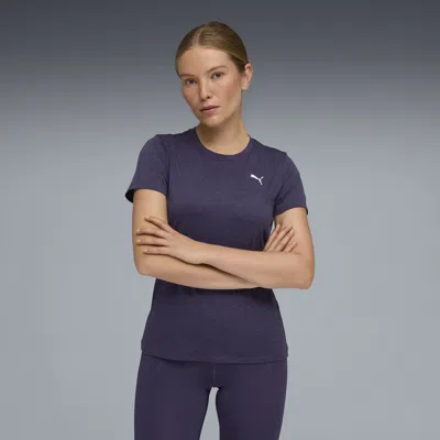 Puma Train All Day Essentials Women's Heather Training T-shirt In Purple