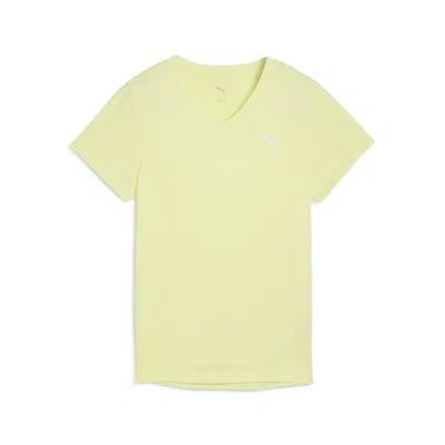 Puma Train All Day Essentials Women's V-neck Tee In Yellow