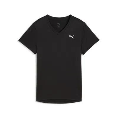 Puma Train All Day Essentials Women's V-neck Tee In Black