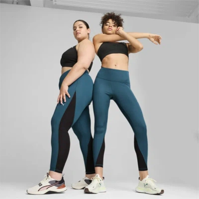 Puma Train All Day Women's 7/8ths Training Tights In Cold Green