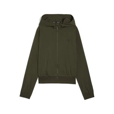 Puma Train Favorite Women's Woven Jacket In Green