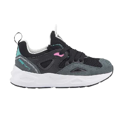 Pre-owned Puma Trc Blaze Little Kid 'black Dark Slate'