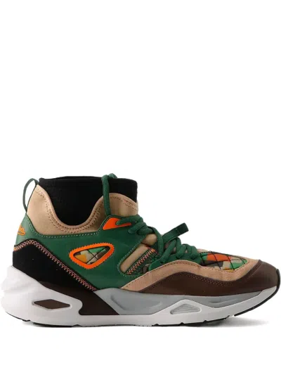 Puma Trc Blaze Mid "black Fives" Sneakers In Brown