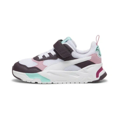 Puma Trinity Little Kids' Sneakers In Midnight Plum- White-mint-mauved Out