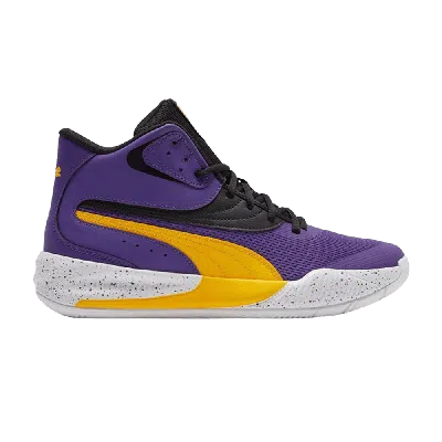 Pre-owned Puma Triple Mid Splatter 'prism Violet Spectra Yellow' In Purple