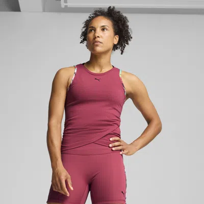 Puma Tropical Graphic Crop Tank Top Women In Red