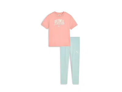 Puma T-shirt Leggings Set (little Kid) Girl's Active Sets Pink/multi: 6 Little Kids