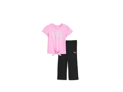 Puma Kids' T-shirt Leggings Set (toddler) Girl's Active Sets Neon Pink: 3t Toddler In Multi