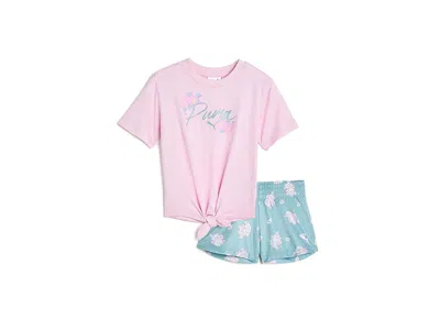 Puma Kids' T-shirt Mesh Shorts Set (toddler) Girl's Active Sets Light Pink: 4t Toddler In Multi