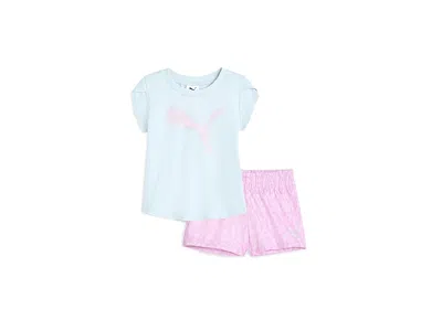 Puma Kids' T-shirt Tricot Shorts Set (toddler) Girl's Active Sets Light Blue: 3t Toddler