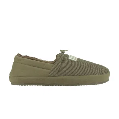 Pre-owned Puma Tuff Mocc Corduroy Slipper 'dark Green Spring Moss' | Men's Size 4
