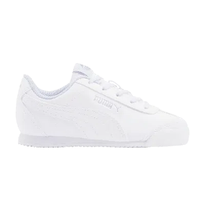 Pre-owned Puma Turino Leather Jr 'triple White'
