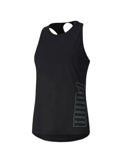 Puma Twist It Logo Tank Top In Black