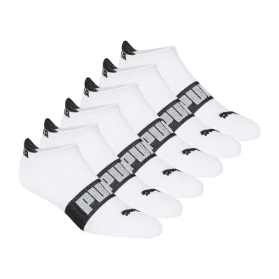 Puma Ultimate Training Heel Tab Mens Breathable Multi-pack 6 Pair Low Cut Socks In White