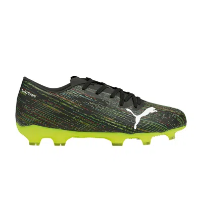 Pre-owned Puma Ultra 2.2 Fg Ag Jr 'black Yellow Alert' | Kid's Size 4.5