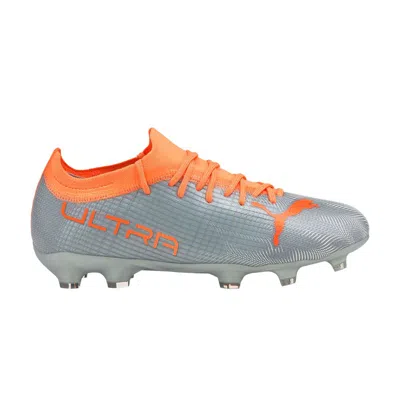 Pre-owned Puma Ultra 2.4 Fg Ag Jr 'diamond Silver Neon Citrus' | Kid's Size 12